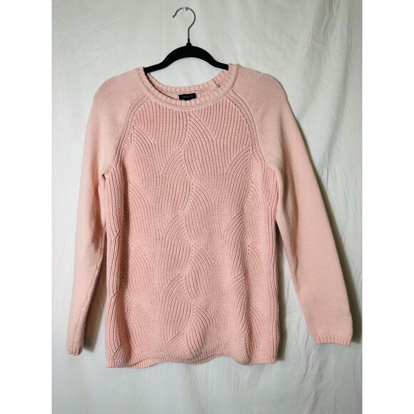 Talbots Sweaters - Talbots Women's Classic Blush Pink Pointelle Sweater, Size M